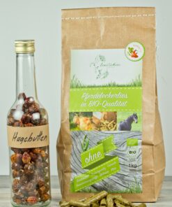 Paardensnoepjes Biologisch Weidehooi - Rozenbottels, pure horse, duurzaam, gezonde voeding